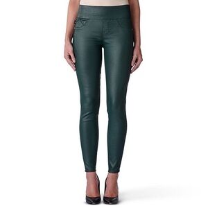 Rock & Republic Women's Fever Coated Pull On Legging Forest Green Jeans Sz 12